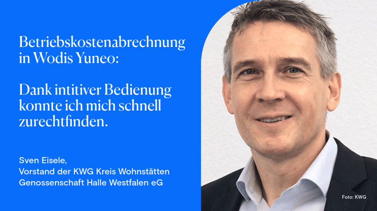 Zitat Sven Eisele KWG zur Betriebskostenabrechnung mit Wodis Yuneo 
